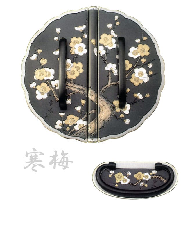 桐たんす金具【寒梅・黒】
