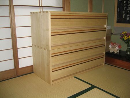 桐チェスト　キリモニtwoカラー　