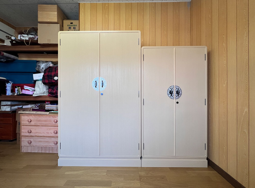 山口県 西嶋様　桐たんす 和たんす「黒梅 総盆」＋帯たんす「天童」別注1