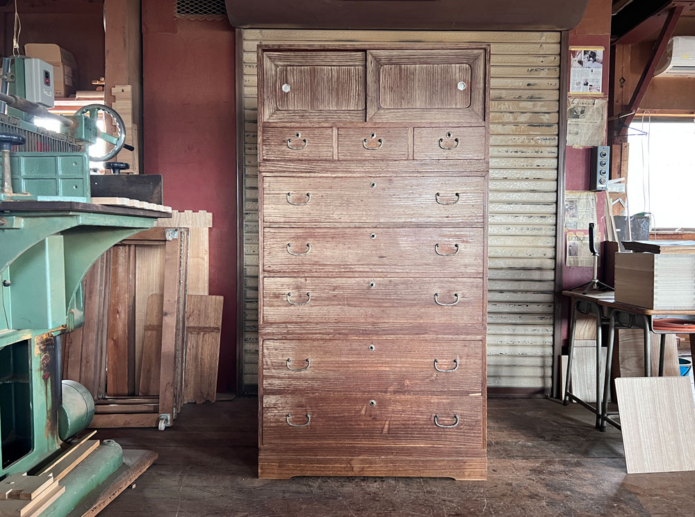 福島県 平出様 桐たんす 整理たんす 修理・再生・リフォーム前の画像