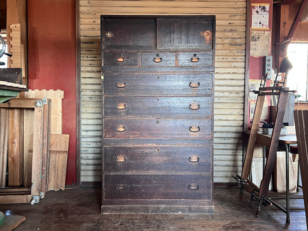 新潟県 鈴木様　桐たんす 整理たんす　修理・再生・リフォーム前の画像