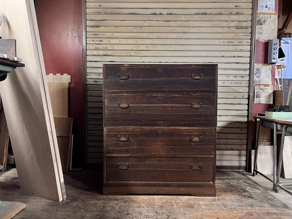 千葉県 出口様　桐たんす 整理たんす　修理・再生・リフォーム前の画像