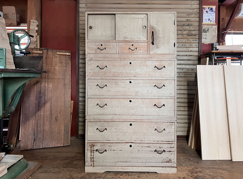 埼玉県 阿部様 桐たんす 整理たんす 修理・再生・リメイク前の画像