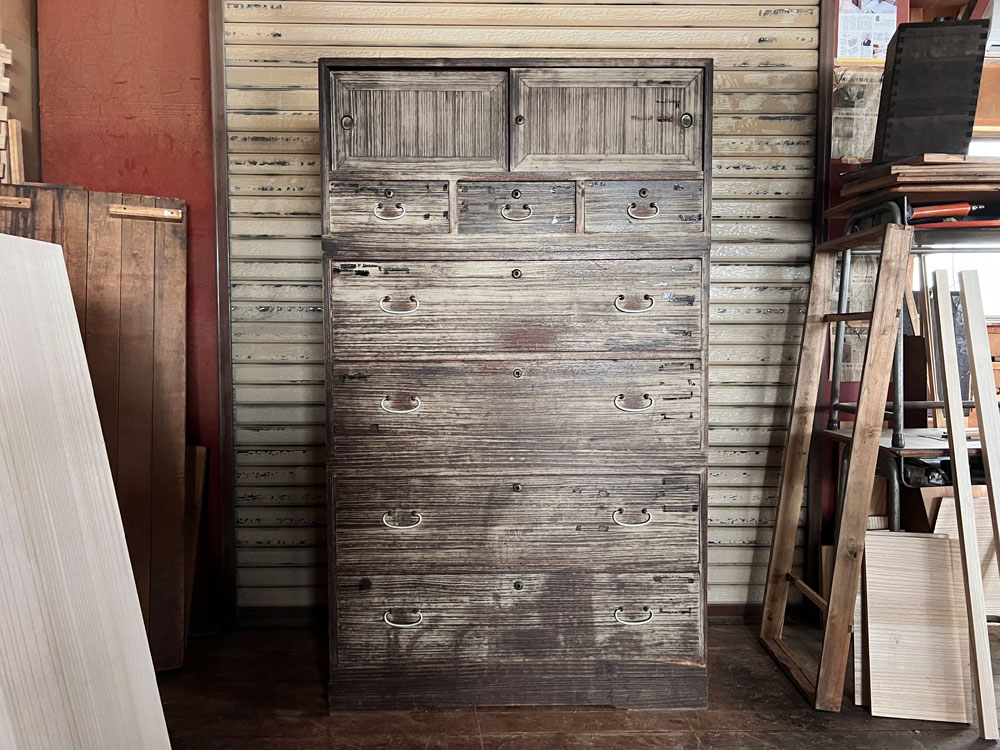 東京都 熊谷様　桐たんす 整理たんす　修理・再生・リフォーム前の画像