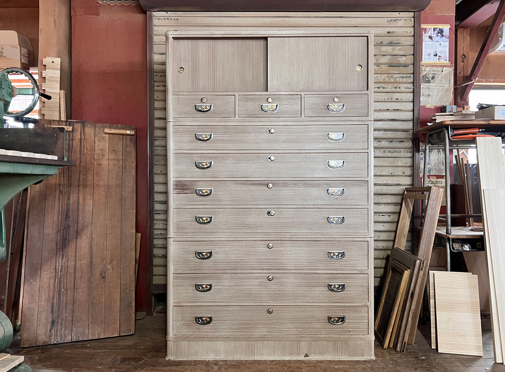 神奈川県 時村様　桐たんす 整理たんす　修理・再生・リメイク前の画像