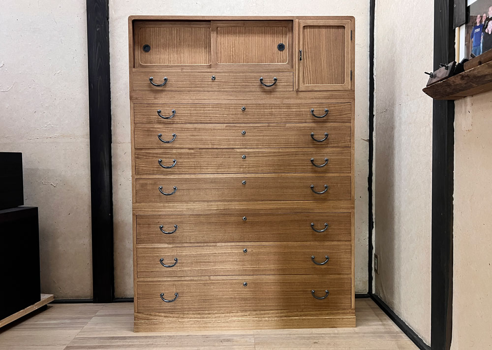 山梨県 西中山様　桐たんす 整理たんす　修理・再生・リフォーム後の画像